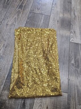 4/$10 Gold Sequin Scarf Wrap Womens Fashion Halloween Costume